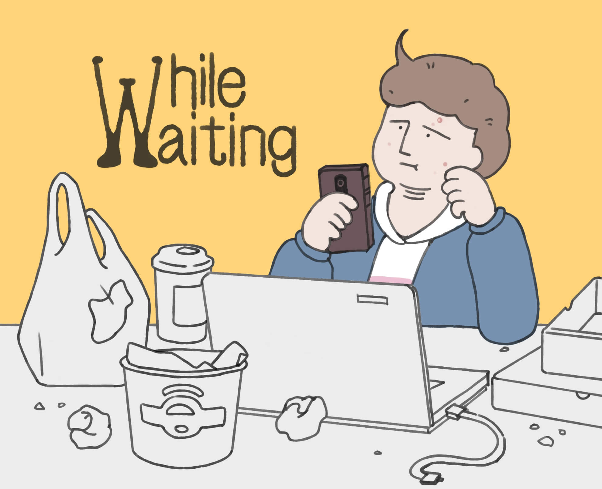 while waiting